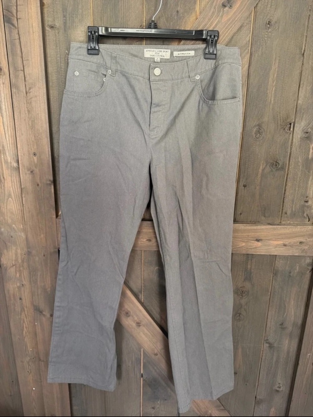 Jones New York Gray Cropped Corduroy Pants